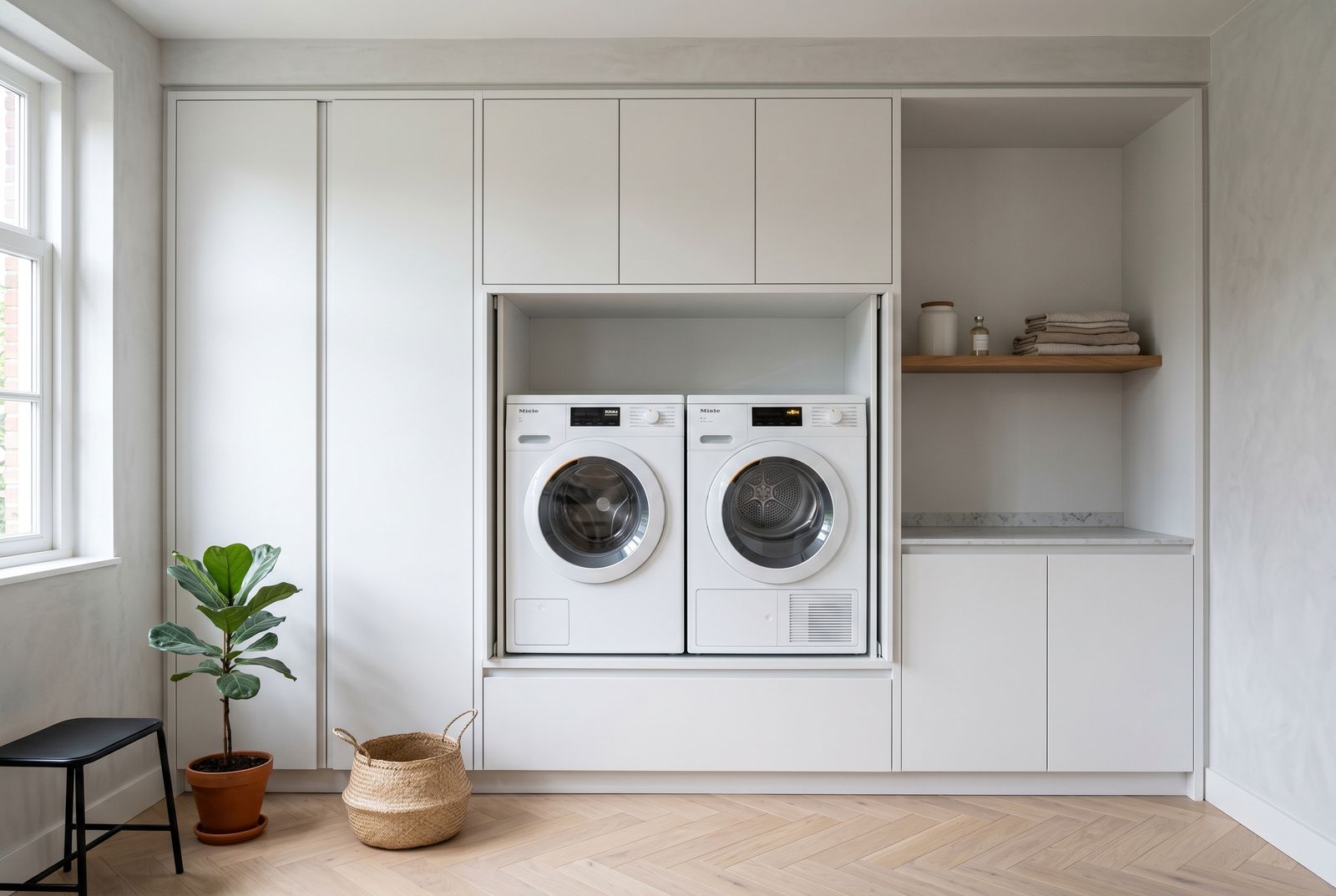 Wasmachine-ombouw, volledige omkasting